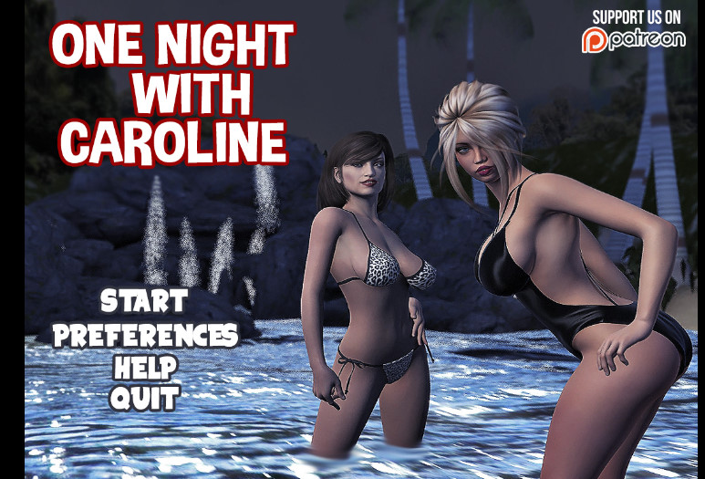 One night with Caroline [Final] ([url=https://www.patreon.com/K84]K84[/url]) [uncen] [2016, 3DCG, SLG, ADV, All sex, Oral, Titsjob] [eng]