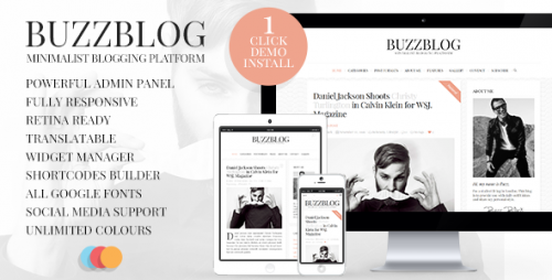 [NULLED] BuzzBlog v2.1 - Clean & Personal WordPress Blog Theme  