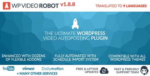 [NULLED] WordPress Video Robot Plugin v1.8.8 graphic