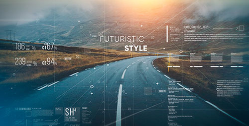 Futuristic Parallax Slideshow - Project for After Effects (Videohive)