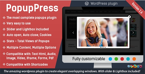 CodeCanyon - PopupPress v2.6.4 - Popups with Slider Lightbox for WordPress - 5197157