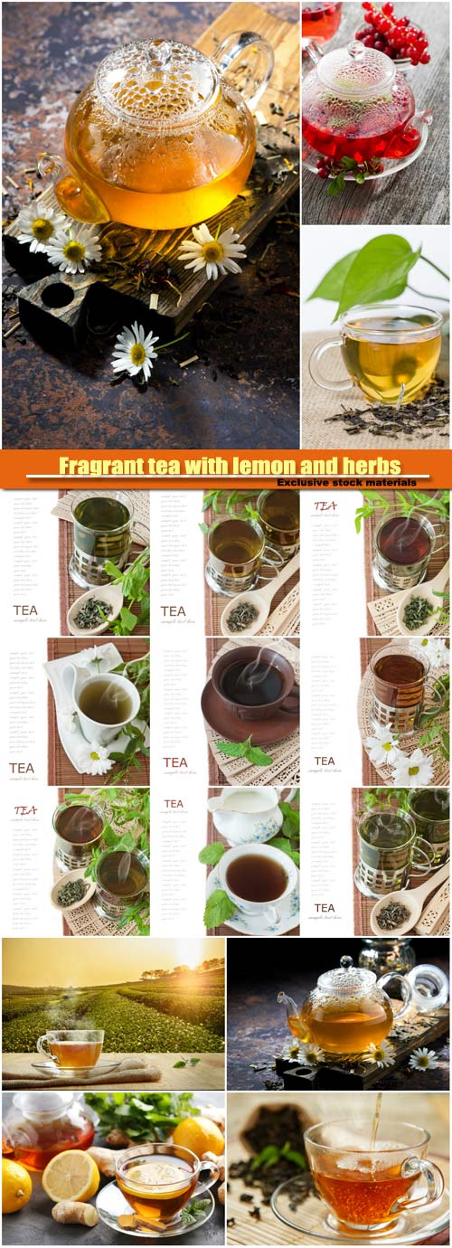 Fragrant tea with lemon and herbs