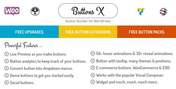 NULLED Buttons X v1.6 - Powerful Button Builder for WordPress image