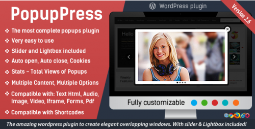 Download Nulled PopupPress v2.6.4 - Popups with Slider & Lightbox for WordPress visual