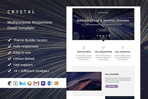 Crystal - Email template + Builder - CM 848651