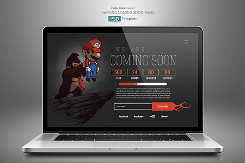 Gaming Coming Soon - PSD Template 02 - CM 1023949