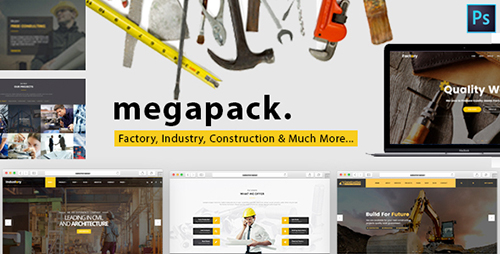 ThemeForest - Mega Pack v1.0 - Factory, Industry & Construction PSD Template - 18436748