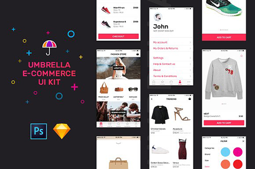Umbrella iOS e-Commerce UI Kit - CM 1123746