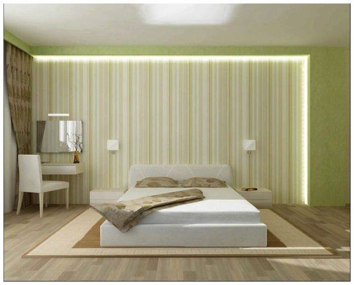Дизайн обоев для спальни - 46 фото, примеры комбинированных обоев ...