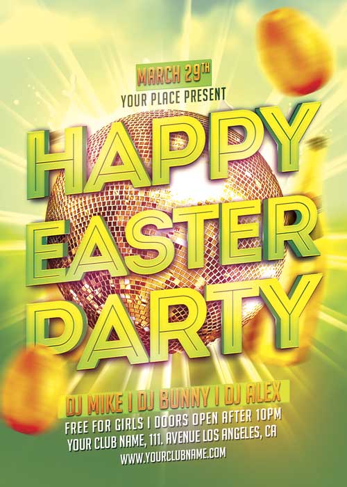 Happy Easter V20 Party Flyer Template