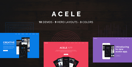 ThemeForest - Acele v1.0 - App, Game, Product HTML Template - 17811840