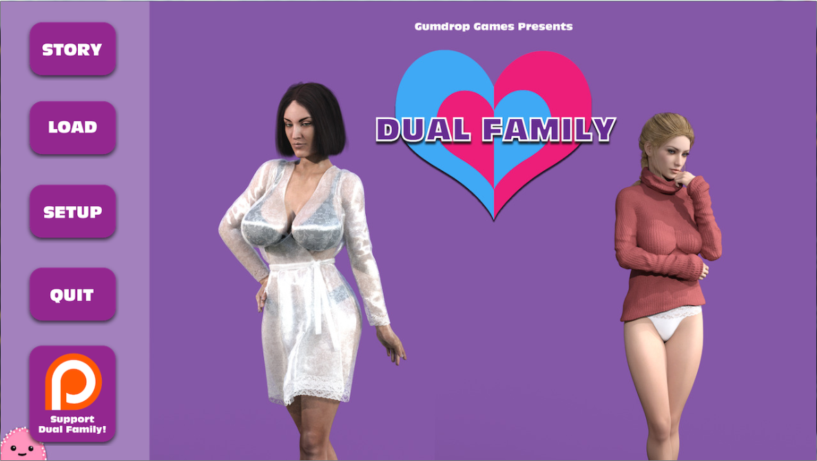 Dual Family [InProgress, 0.4] (GumdropGames) [uncen] [2017, ADV, 3DCG, Big Breasts/Big tits, mom, daughter] [eng]