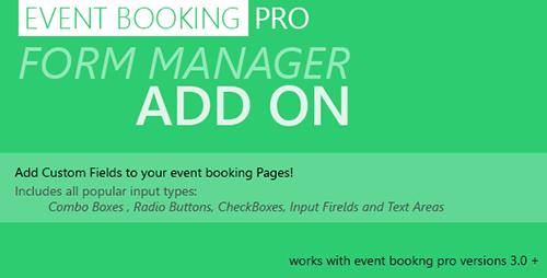 CodeCanyon - Event Booking Pro : Forms Manager Add on v1.8.0 - 6961692