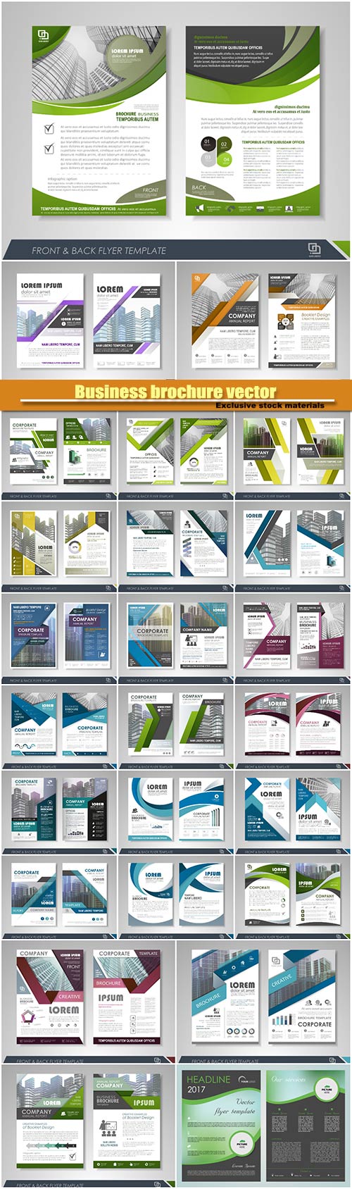 Business brochure vector, flyers templates #11