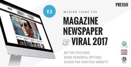 Download Nulled PRESSO v3.1.0 - Modern Magazine Newspaper Viral Theme product pic