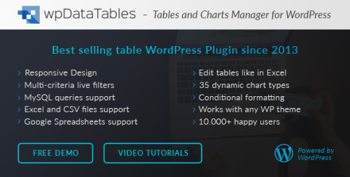 Nulled wpDataTables v1.7.2 - Tables and Charts Manager for WordPress image
