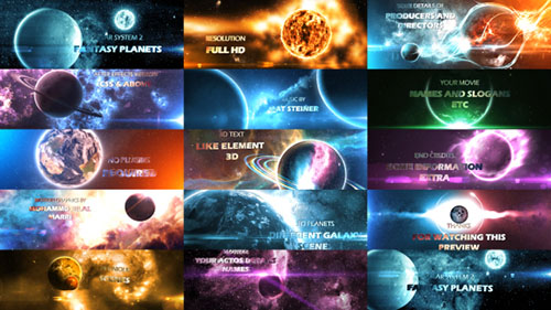 Solar System 2 ( Fantasy Planets ) 8K - Project for After Effects (Videohive)