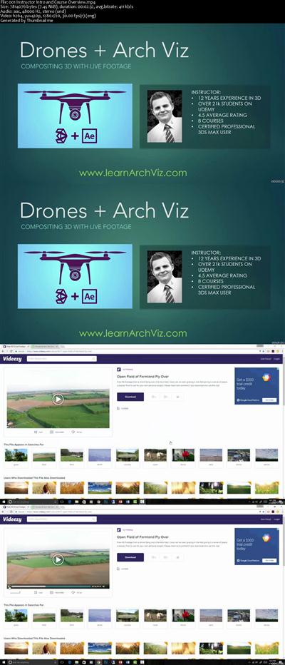 Drones & Arch Viz Compositing 3d With Live Footage