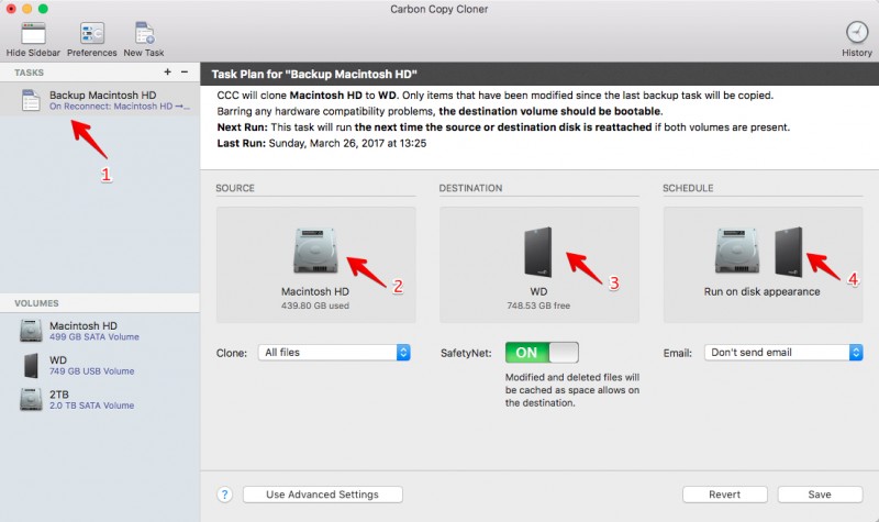Carbon copy cloner - программа для создания загрузочных бэкапов системы Mac OS X
