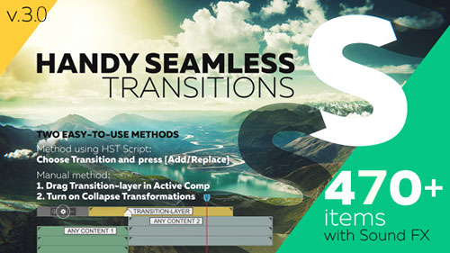 Handy Seamless Transitions | Pack & Script v.3.0 - After Effects Script (Videohive)