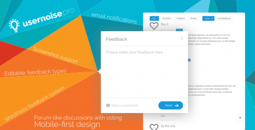 Download Nulled Usernoise Pro Modal Feedback & Contact form v5.1.1 - WordPress product logo