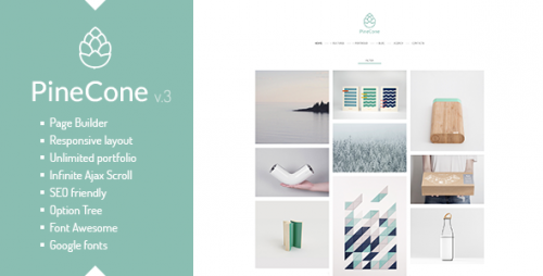 Download Nulled PineCone v3.4.2 - Creative Portfolio and Blog for Agency product pic