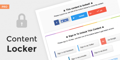 Download Nulled Content Locker Pro v1.0.7 - Premium WordPress Plugin photo
