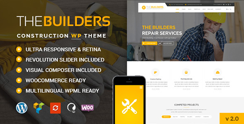 ThemeForest - The Builders v1.0.0 - Construction WordPress Theme - 19079511