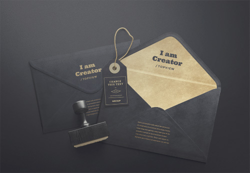 PSD Mock-Up - I Am Creator - Envelope For Mail