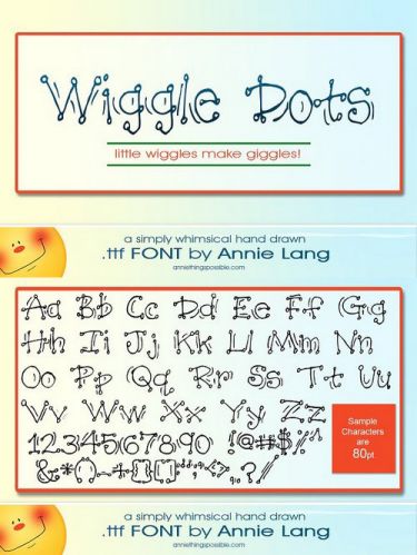 CreativeMarket - Annie's Wiggle Dots Font 1164393