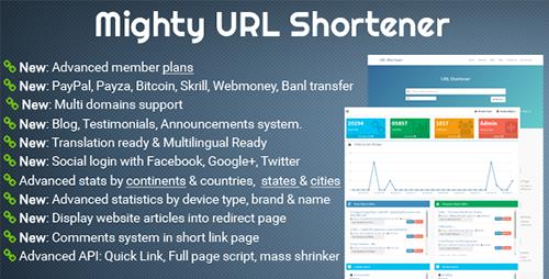 CodeCanyon - Mighty URL Shortener v2.0.1 - Short URL Script - 16503399