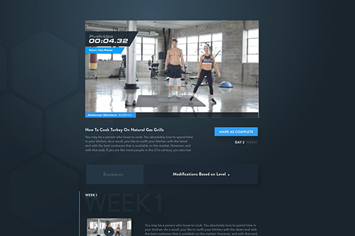 Fitness Web App - Video Player