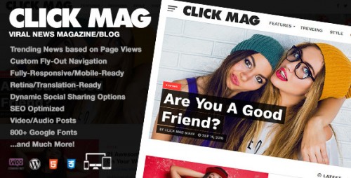 [NULLED] Click Mag v1.07.0 - Viral WordPress News Magazine Blog Theme  