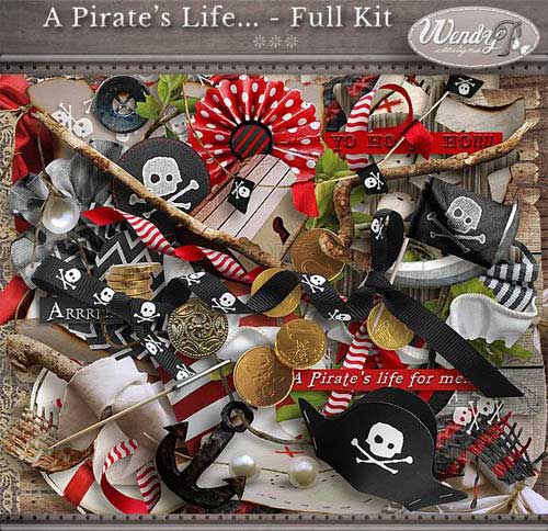 Детский скрап-набор - Пиратская жизнь
