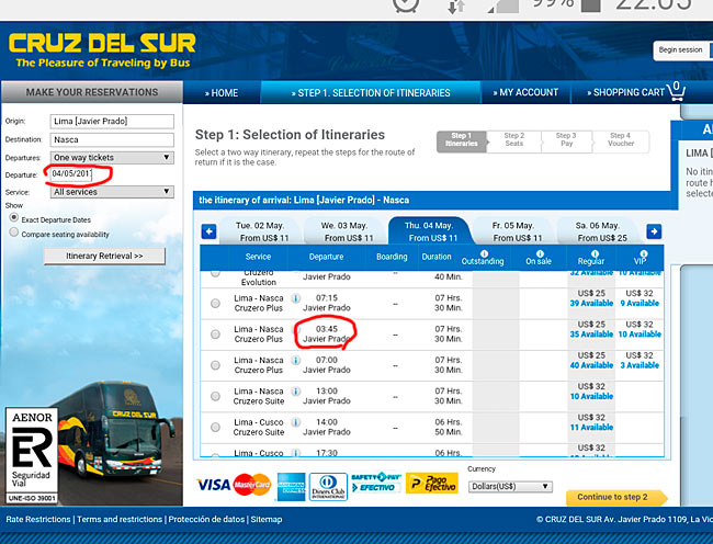 Круз дель Сур | Cruz del Sur автобусы по Перу
