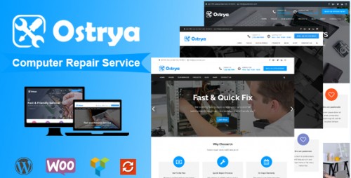 Nulled Ostrya v1.0.7 - Computer Repair Service WordPress Theme  