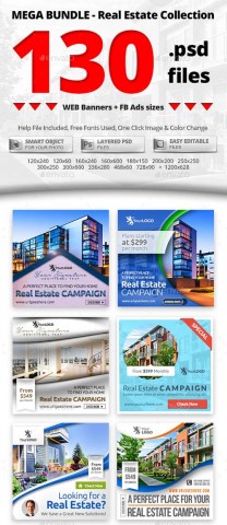 GraphicRiver 10 in 1 Real Estate Web & FB Banners - Mega Bundle 2