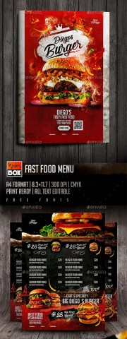 GraphicRiver Fast Food Menu
