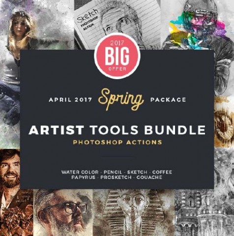 GraphicRiver Artist Bundle Photoshop Actions - 8 in 1