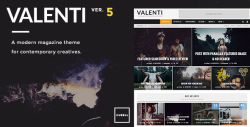 Nulled Valenti v5.5.0 - WordPress HD Review Magazine News Theme image