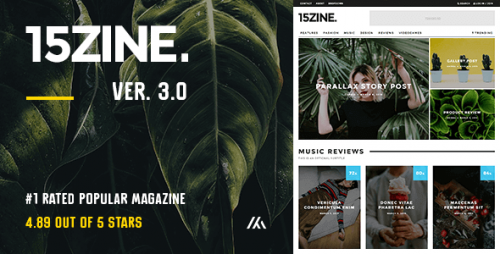 Download Nulled 15Zine v3.2.1 - HD Magazine  Newspaper WordPress Theme cover