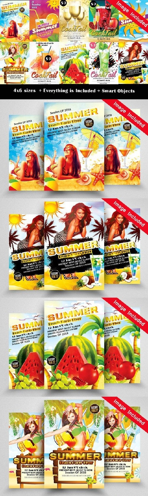 10 Summer Party Flyer Bundle Vol.03 1755834