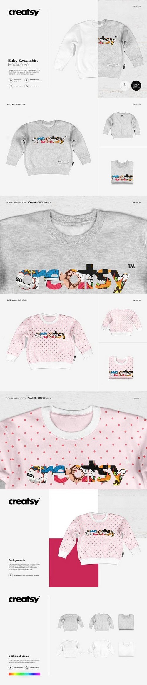 Baby Sweatshirt Mockup Set 1697978