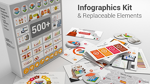 Infographics Kit & Replaceable Elements - Project for After Effects (Videohive)