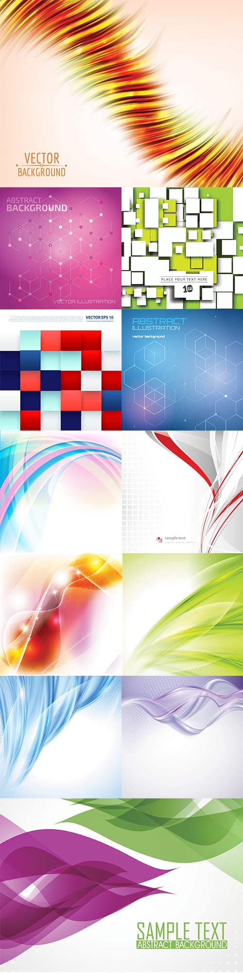 Bright colorful abstract backgrounds vector - 88