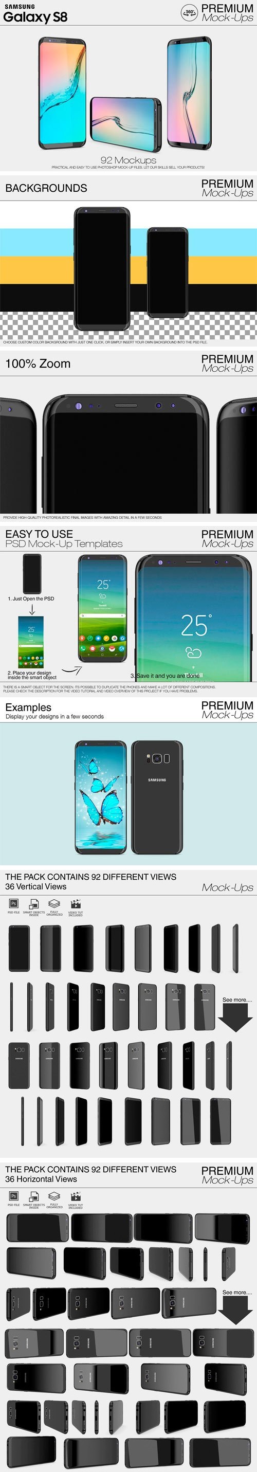 Samsung Galaxy S8 Mockup Pack 1776961