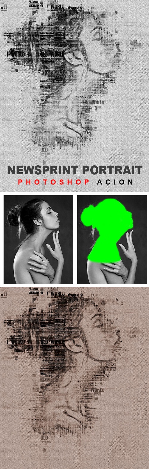 News Print Photoshop Action - 20534892