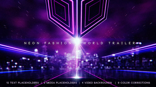 Neon Fashion World Trailer - Project for After Effects (Videohive)