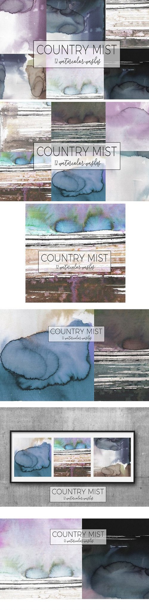 Country Mist -12 watercolor washes 1240251