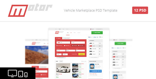 ThemeForest - Motor - Vehicle Marketplace PSD Template (Update: 6 November 15) - 4723480